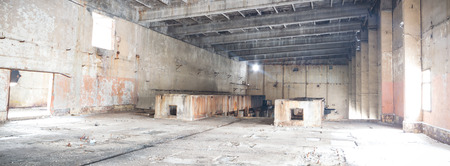 ruins of a very heavily polluted industrial factory, industrial seriesの写真素材