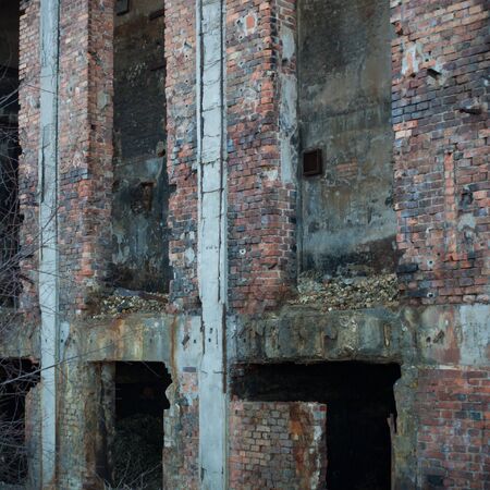 ruins of a very heavily polluted industrial factory, industrial seriesの写真素材