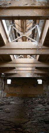 ruins of a very heavily polluted industrial factory, industrial seriesの写真素材