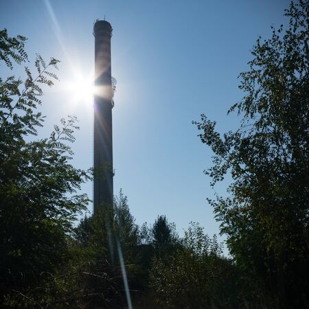 ruins of a very heavily polluted industrial factory, industrial seriesの写真素材