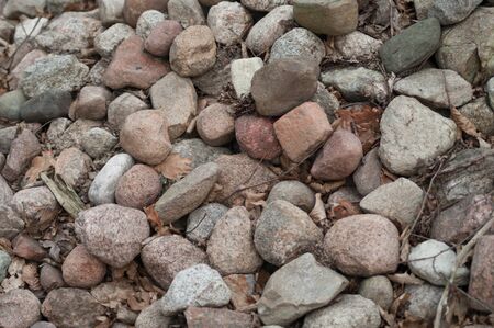pebble stones in sunny day great as a backgroundの写真素材