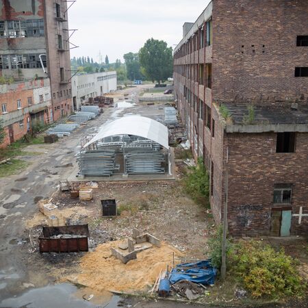 ruins of a very heavily polluted industrial factory, industrial seriesの写真素材