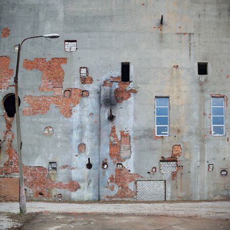 ruins of a very heavily polluted industrial factory, industrial seriesの写真素材