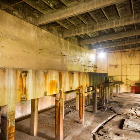 ruins of a very heavily polluted industrial factory, industrial seriesの写真素材