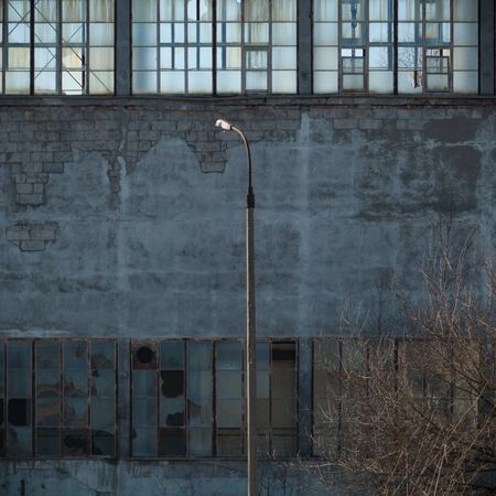 ruins of a very heavily polluted industrial factory, industrial seriesの写真素材