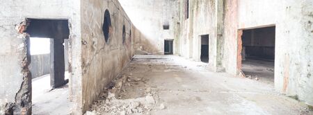 ruins of a very heavily polluted industrial factory, industrial seriesの写真素材