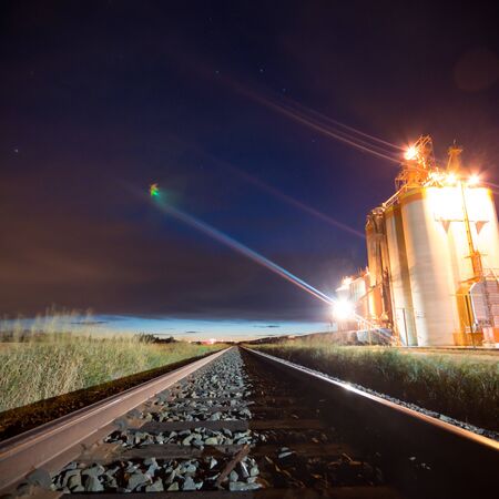 view of the railway track on a sunny dayの写真素材