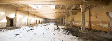 ruins of a very heavily polluted industrial factory, industrial seriesの写真素材