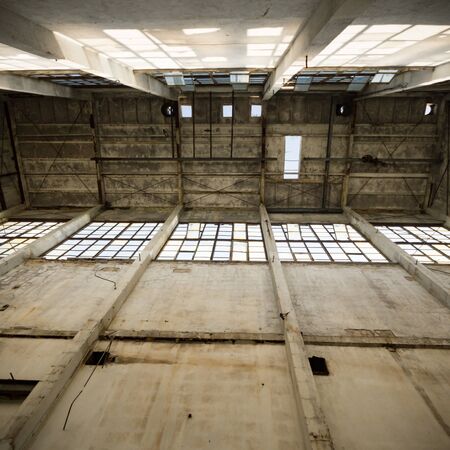 ruins of a very heavily polluted industrial factory, industrial series