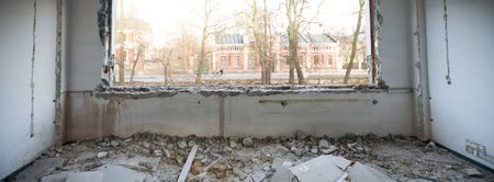 ruins of a very heavily polluted industrial factory, industrial seriesの写真素材