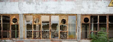ruins of a very heavily polluted industrial factory, industrial seriesの写真素材