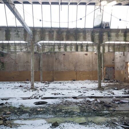 ruins of a very heavily polluted industrial factory, industrial seriesの写真素材
