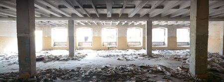 ruins of a very heavily polluted industrial factory, industrial seriesの写真素材