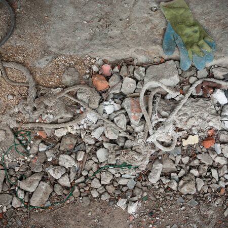 ruins of a very heavily polluted industrial factory, industrial seriesの写真素材