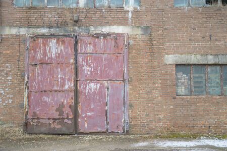 ruins of a very heavily polluted industrial factory, industrial seriesの写真素材