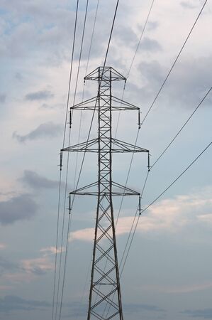 wires of distribution of an electricity, industrial seriesの写真素材