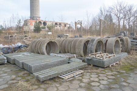 ruins of a very heavily polluted industrial factory, industrial seriesの写真素材