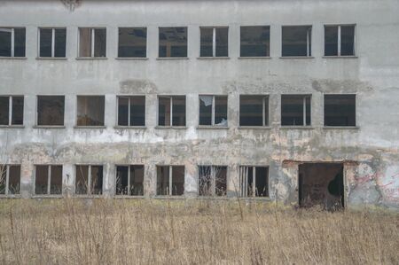 ruins of a very heavily polluted industrial factory, industrial seriesの写真素材