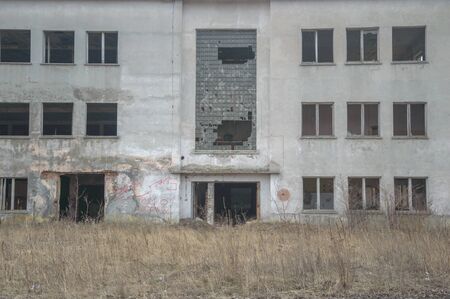 ruins of a very heavily polluted industrial factory, industrial seriesの写真素材