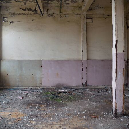 ruins of a very heavily polluted industrial factory, industrial seriesの写真素材