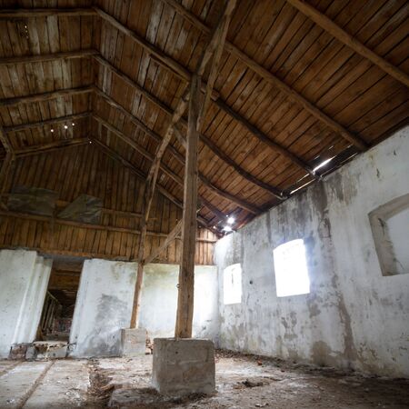 ruins of a very heavily polluted industrial factory, industrial seriesの写真素材