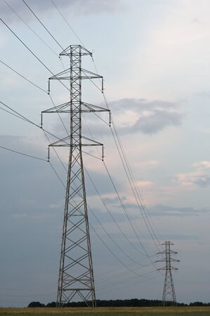 wires of distribution of an electricity, industrial seriesの写真素材