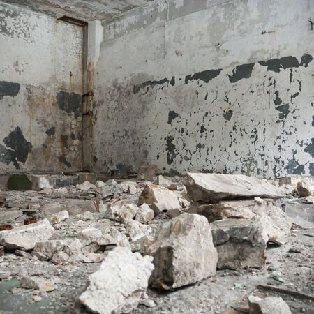 ruins of a very heavily polluted industrial factory, industrial seriesの写真素材