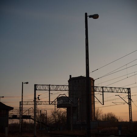 ruins of a very heavily polluted industrial factory, industrial seriesの写真素材