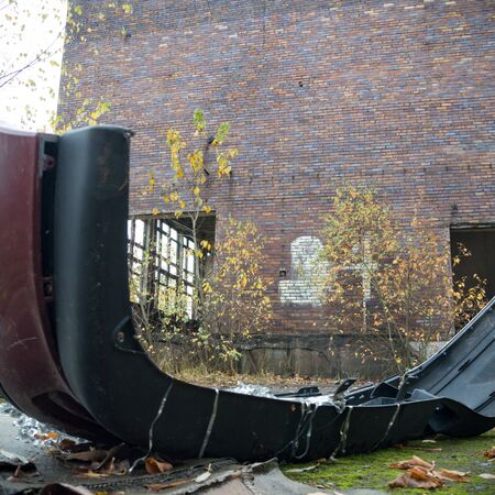 ruins of a very heavily polluted industrial factory, industrial seriesの写真素材