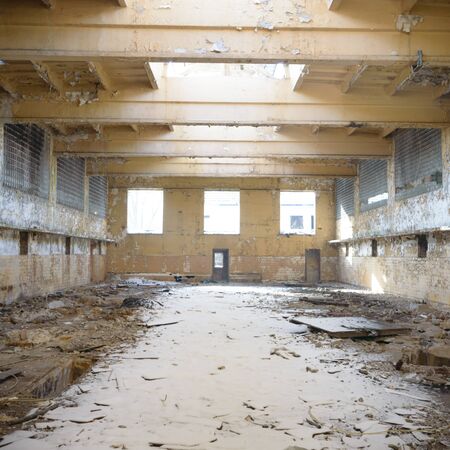 ruins of a very heavily polluted industrial factory, industrial seriesの写真素材