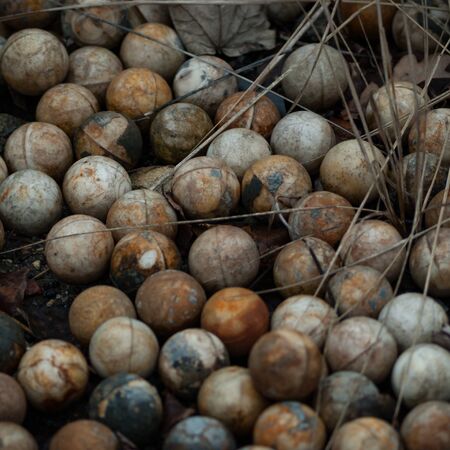 ruins of a very heavily polluted industrial factory, industrial seriesの写真素材