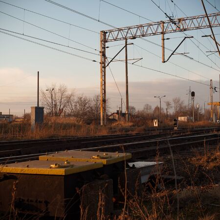ruins of a very heavily polluted industrial factory, industrial seriesの写真素材