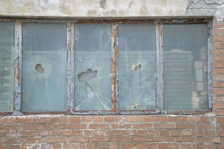 ruins of a very heavily polluted industrial factory, industrial seriesの写真素材
