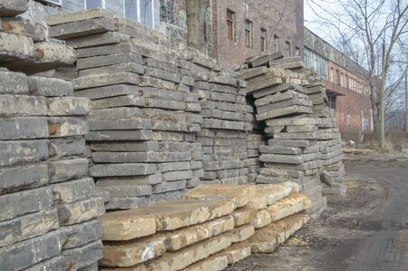 ruins of a very heavily polluted industrial factory, industrial seriesの写真素材