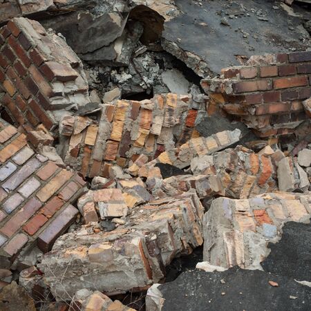 ruins of a very heavily polluted industrial factory, industrial seriesの写真素材