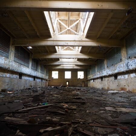 ruins of a very heavily polluted industrial factory, industrial seriesの写真素材