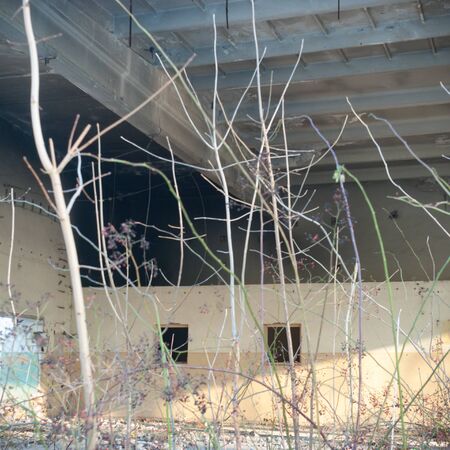 ruins of a very heavily polluted industrial factory, industrial seriesの写真素材