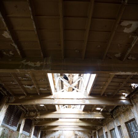 ruins of a very heavily polluted industrial factory, industrial seriesの写真素材