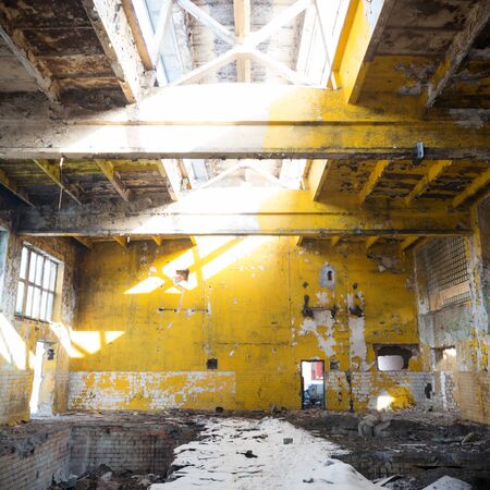 ruins of a very heavily polluted industrial factory, industrial seriesの写真素材