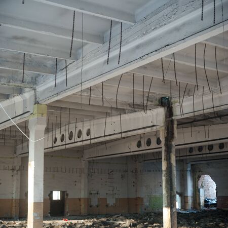 ruins of a very heavily polluted industrial factory, industrial seriesの写真素材