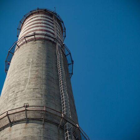ruins of a very heavily polluted industrial factory, industrial seriesの写真素材