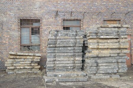 ruins of a very heavily polluted industrial factory, industrial seriesの写真素材