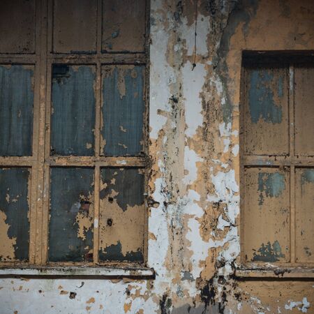 ruins of a very heavily polluted industrial factory, industrial seriesの写真素材