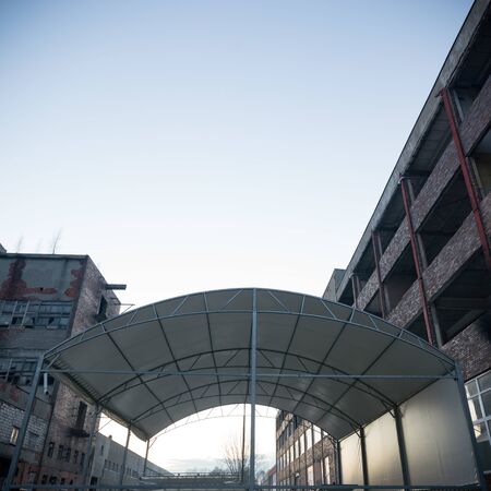 ruins of a very heavily polluted industrial factory, industrial seriesの写真素材