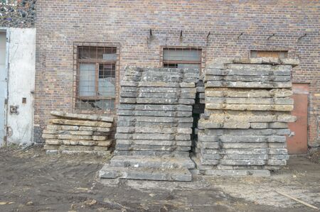 ruins of a very heavily polluted industrial factory, industrial seriesの写真素材