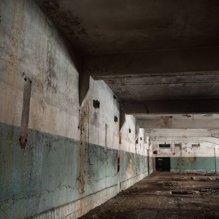 ruins of a very heavily polluted industrial factory, industrial seriesの写真素材