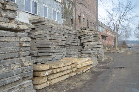 ruins of a very heavily polluted industrial factory, industrial seriesの写真素材