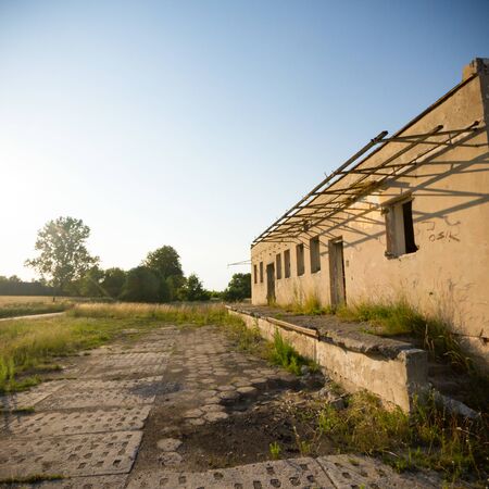 ruins of a very heavily polluted industrial factory, industrial seriesの写真素材
