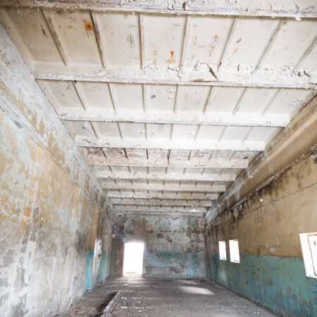 ruins of a very heavily polluted industrial factory, industrial seriesの写真素材