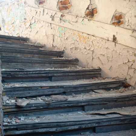 ruins of a very heavily polluted industrial factory, industrial seriesの写真素材